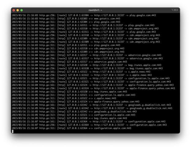 A screenshot of connections being established via SSH reverse tunneling in a coding window.