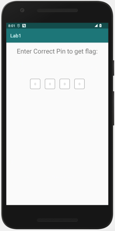  Lab1; enter correct pin to get flag